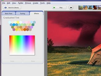Picasa - pechodov barevn filtr pro obarven oblohy